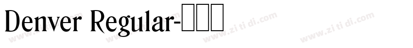 Denver Regular字体转换